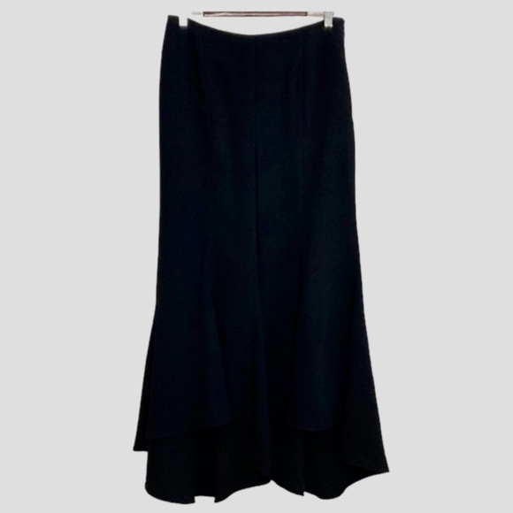Anthropologie Dress PantsBlack Crepe Super Flare Trousers - Picture 1 of 7
